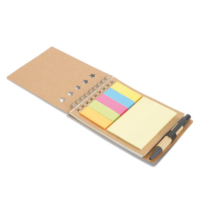 Notepad with pen and memo pad