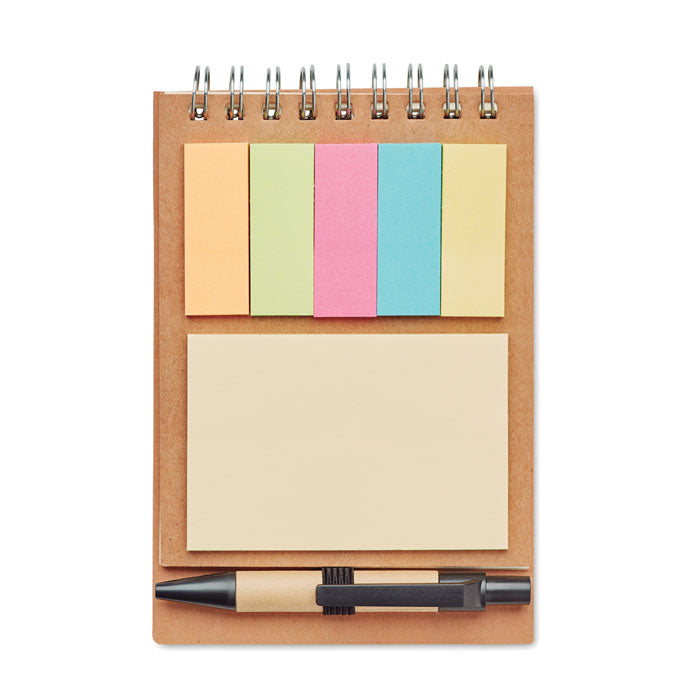 Notepad with pen and memo pad