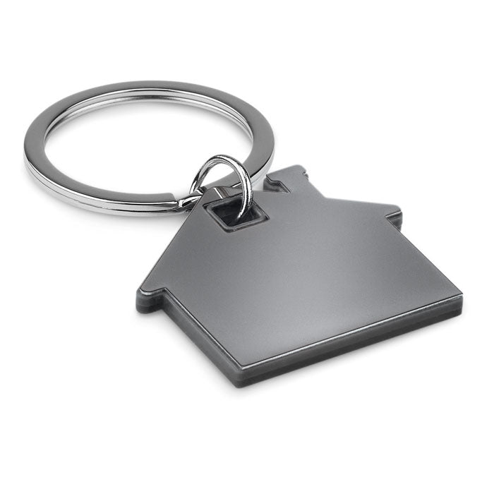 House shape plastic key ring