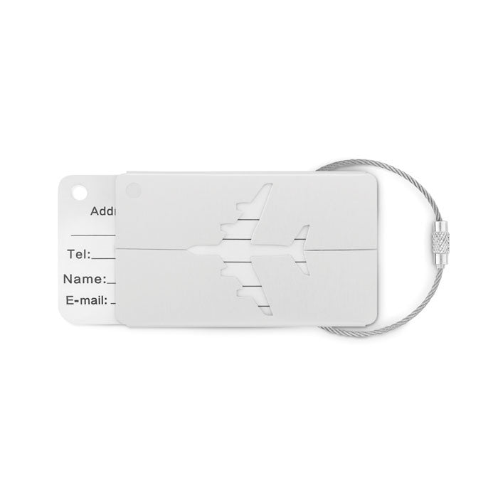 Aluminium luggage tag