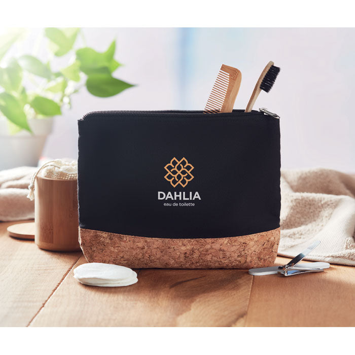 Cork & cotton cosmetic bag