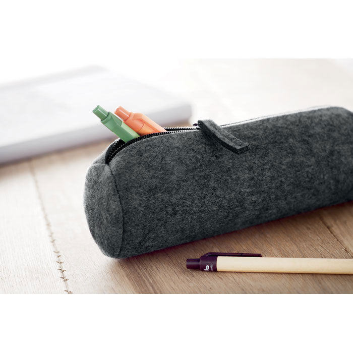 Felt zippered pencil case