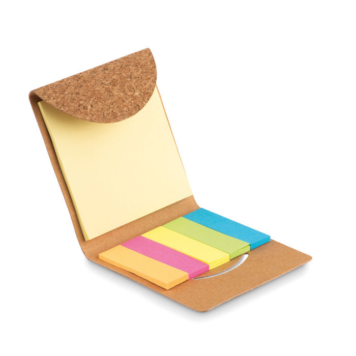 Cork sticky note memo pad