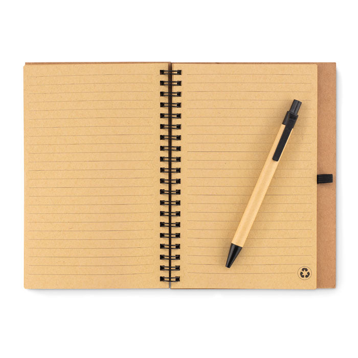 Cork notebook with pen