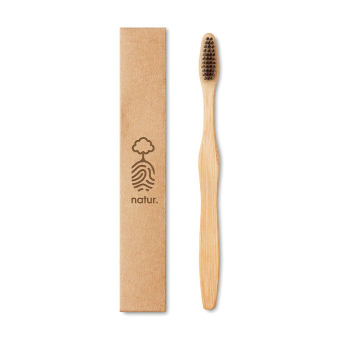 Bamboo toothbrush in Kraft box