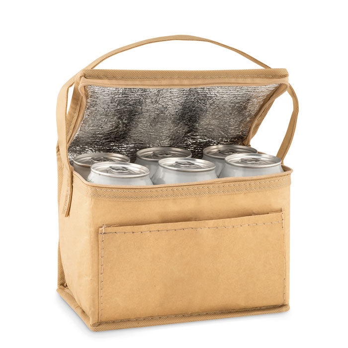 6 can woven paper cooler bag