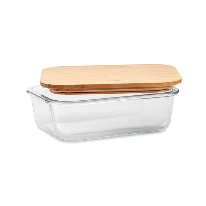 Glass lunchbox with bamboo lid